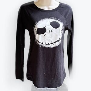Disney Jack Skellington Shirt Nightmare Before Christmas Long Sleeve Tee ~ XS